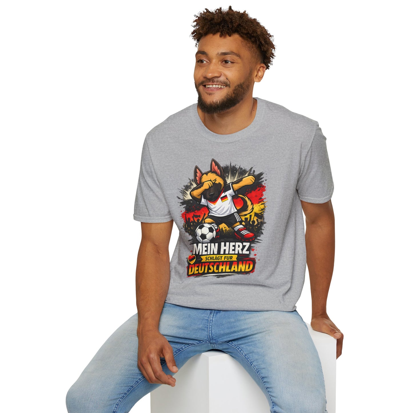Deutschland Fußball Fan Hund T-Shirt – Schäferhund im Deutschland Trikot | Motivium