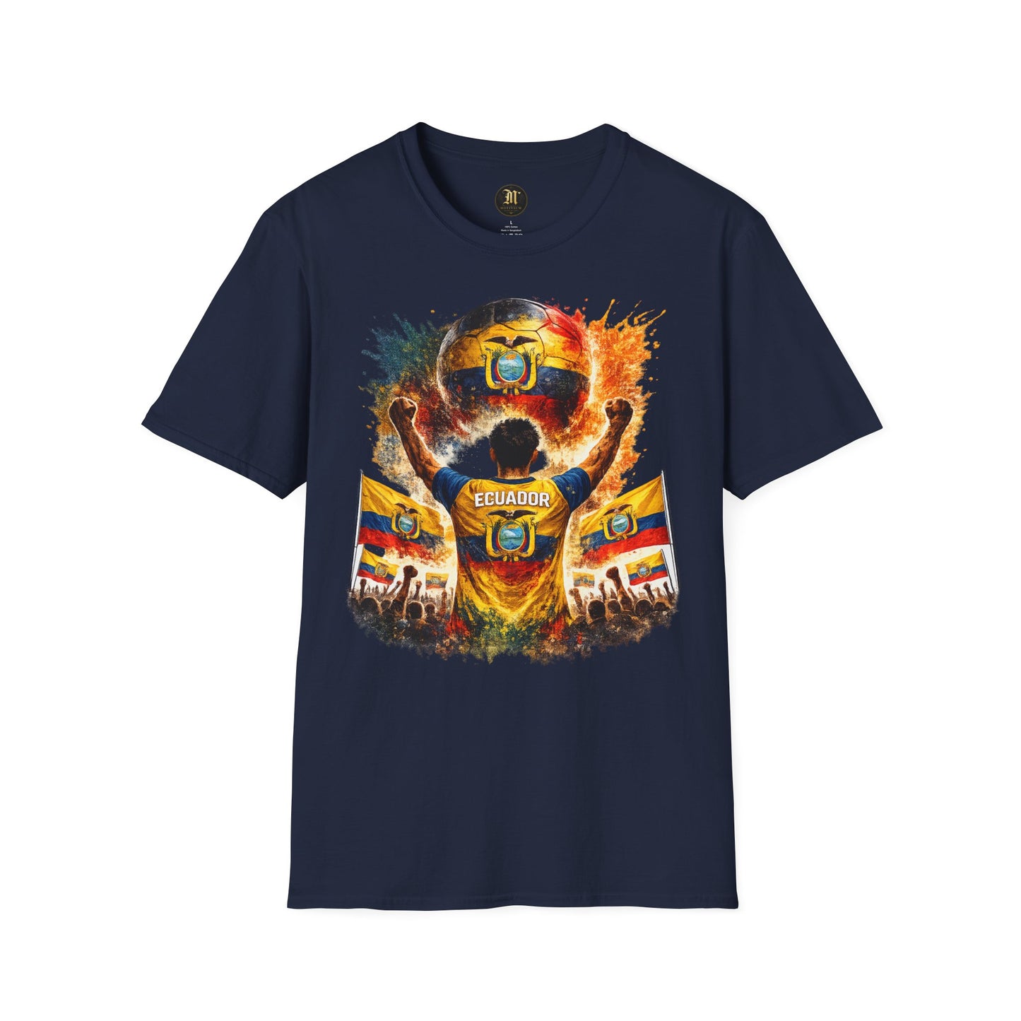 Ecuador Fußball Fan T-Shirt – Ecuador Flagge Supporter Design | Fußball Fanartikel | Geschenk für Fußballfans
