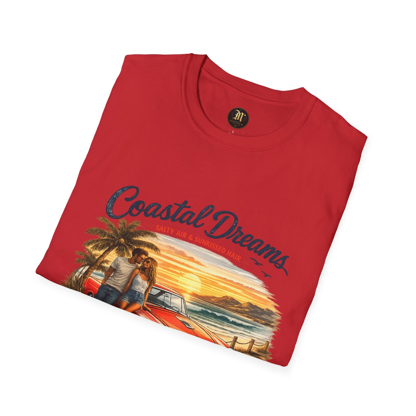 Coastal Dreams T-Shirt – Salty Air & Sunkissed Hair | Vintage Strand Oldtimer Paar Design | Sommer Shirt