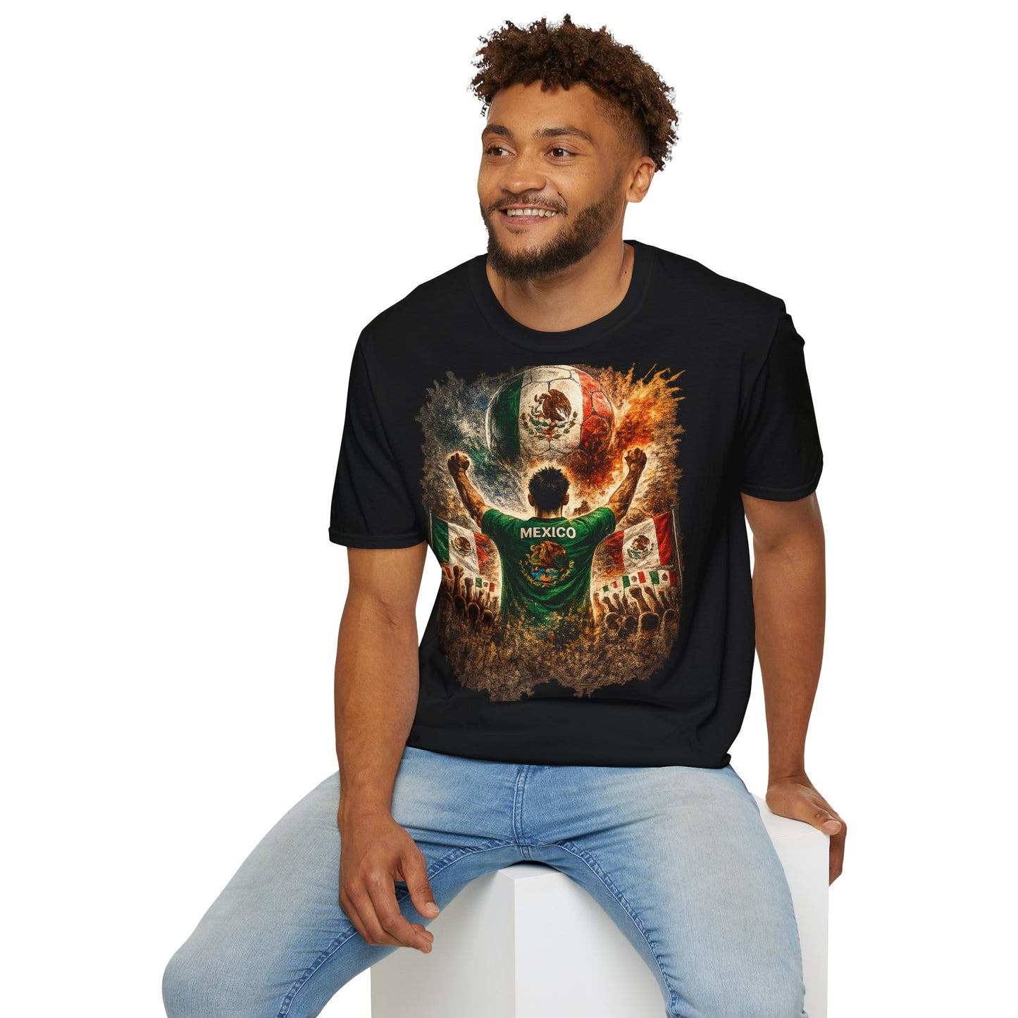Mexiko Fußball Fan T-Shirt | Mexiko Supporter Shirt | Mexico Fan Design | Fußball Fanartikel | Geschenk für Mexiko Fans