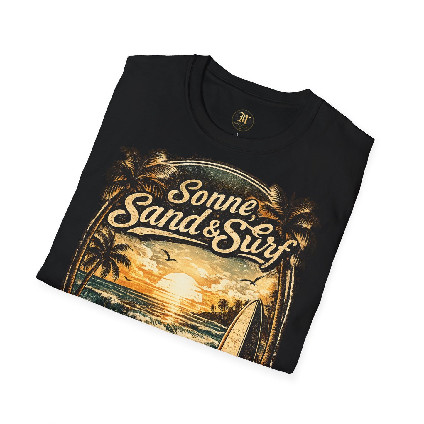 🌴 Sonne, Sand & Surf T-Shirt – Lebe Frei | Vintage Beach Lifestyle Design