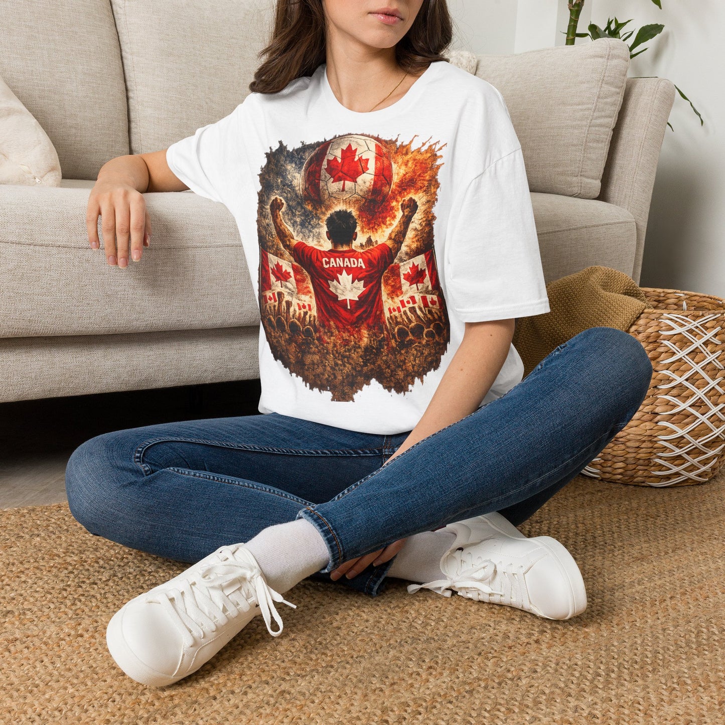 Kanada Fußball Fan T-Shirt | Kanada Supporter Shirt | Canada Fan Design | Fußball Fanartikel | Geschenk für Kanada Fans