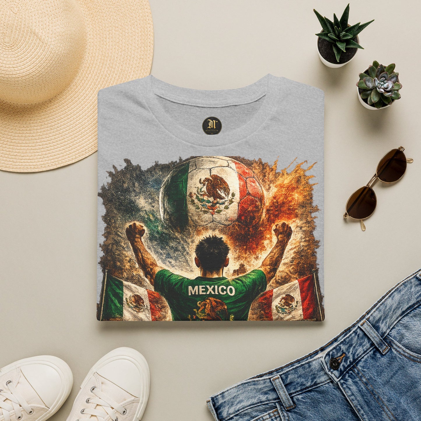 Mexiko Fußball Fan T-Shirt | Mexiko Supporter Shirt | Mexico Fan Design | Fußball Fanartikel | Geschenk für Mexiko Fans