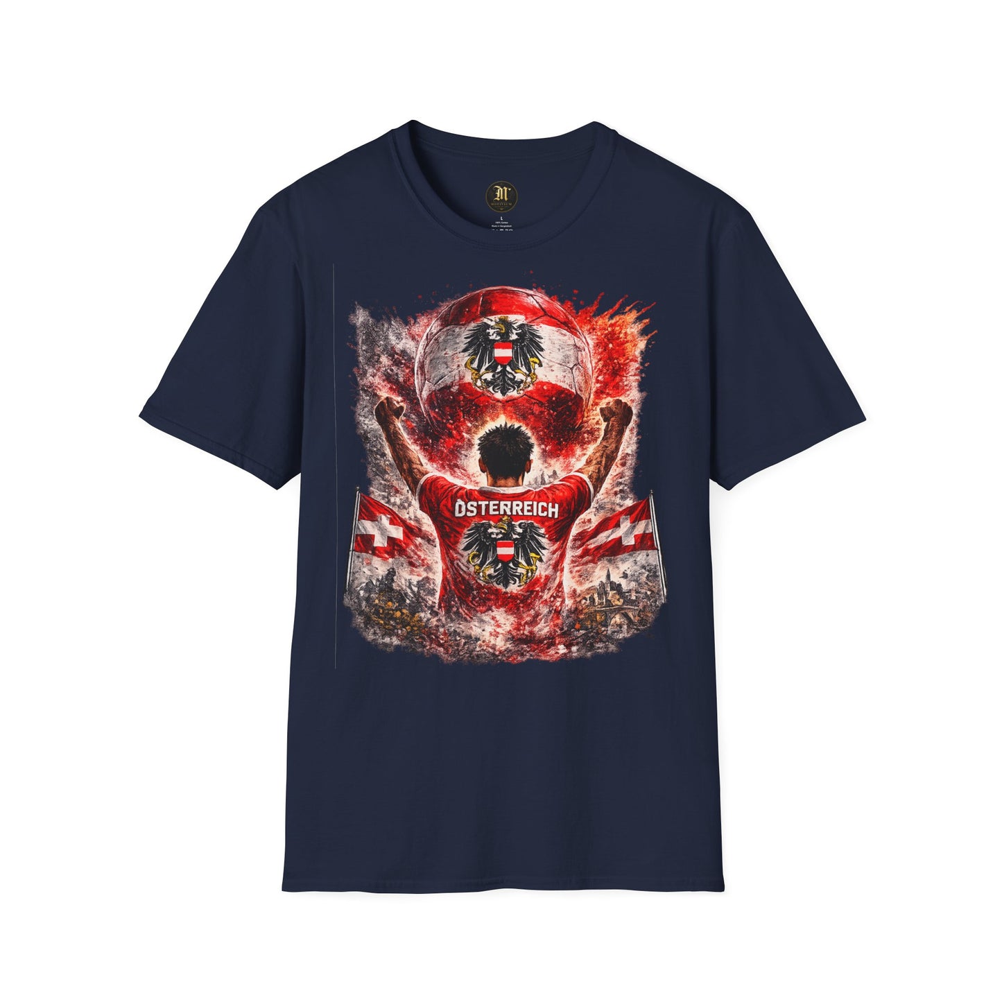 Österreich Fußball Fan T-Shirt – Österreich Flagge Supporter Design | Fußball Fanartikel | Geschenk für Fußballfans