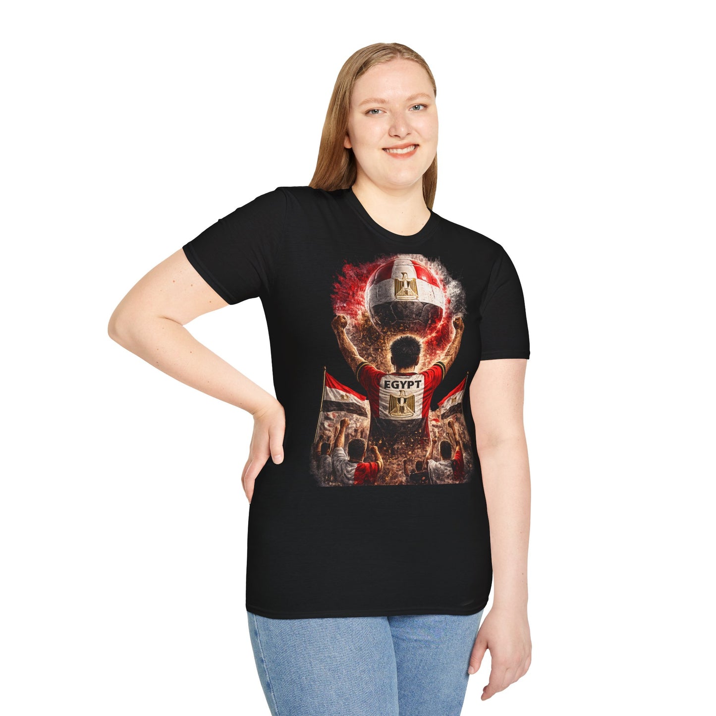 Ägypten Fußball Fan T-Shirt | Egypt Supporter Shirt | Egypt Fan Design | Fußball Fanartikel | Geschenk für Ägypten Fans