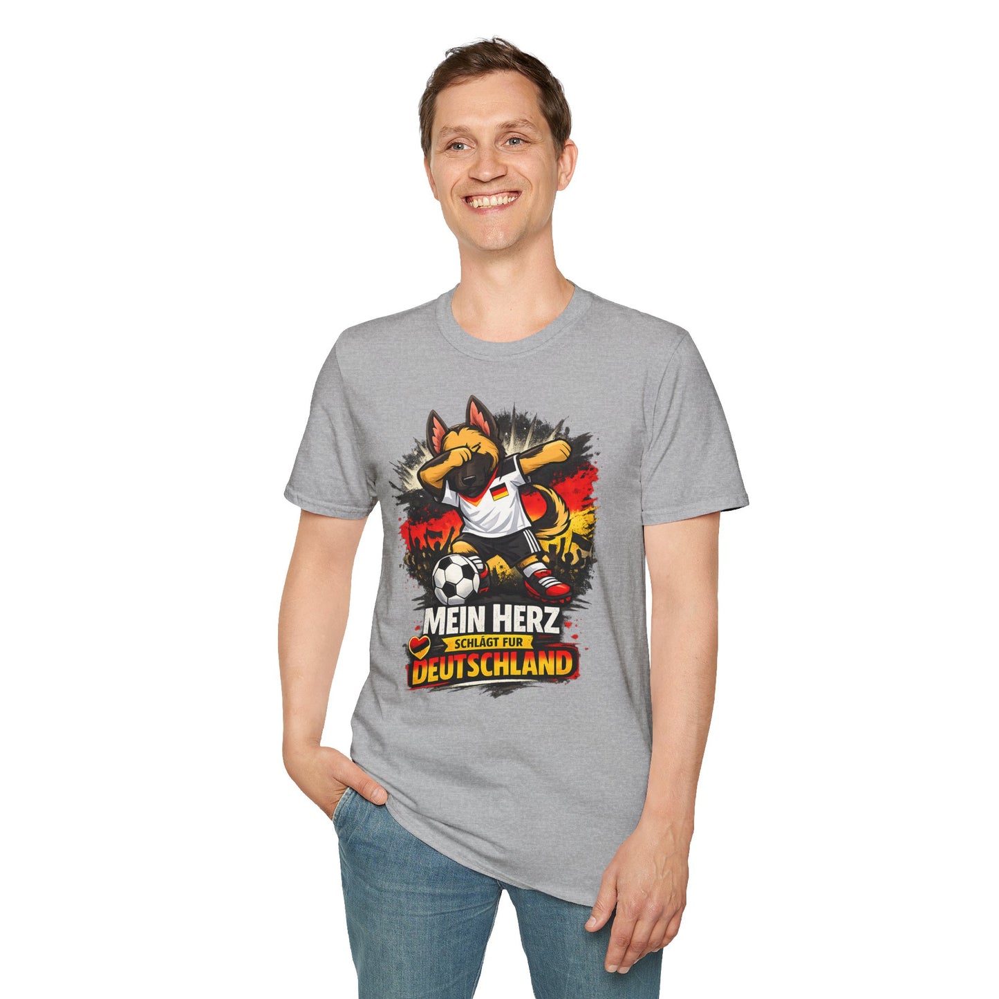Deutschland Fußball Fan Hund T-Shirt – Schäferhund im Deutschland Trikot | Motivium