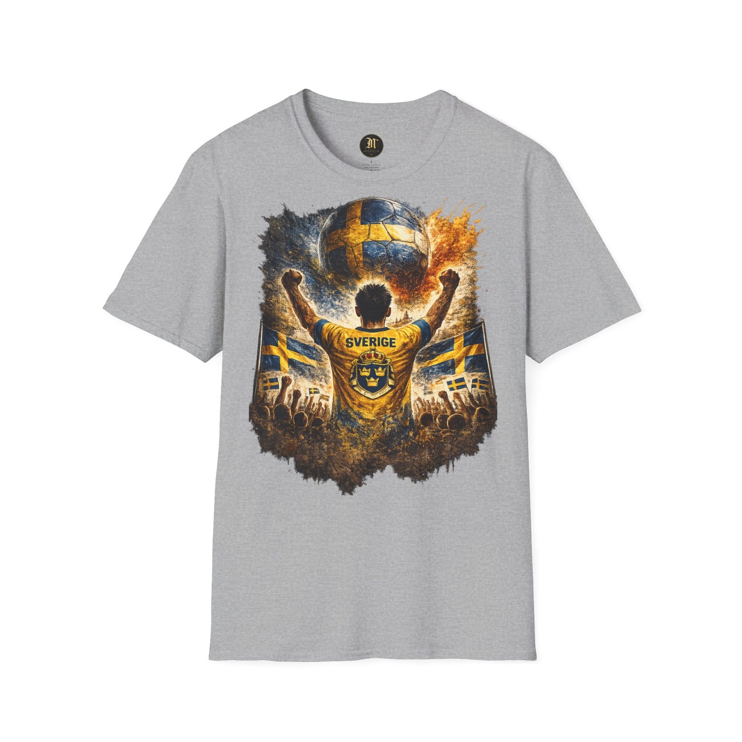 Schweden Fußball Fan T-Shirt – Schweden Flagge Supporter Design | Fußball Fanartikel | Geschenk für Fußballfans