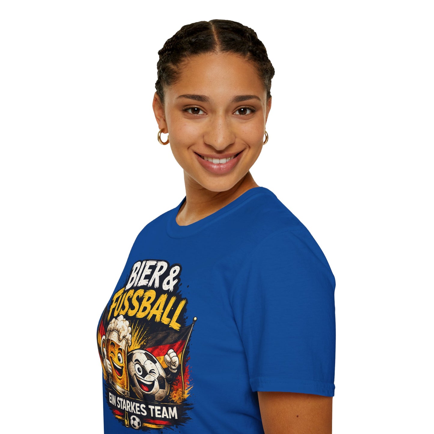 Bier & Fußball – Ein starkes Team | Deutschland Fan T-Shirt | Lustiges Fußball & Bier Design