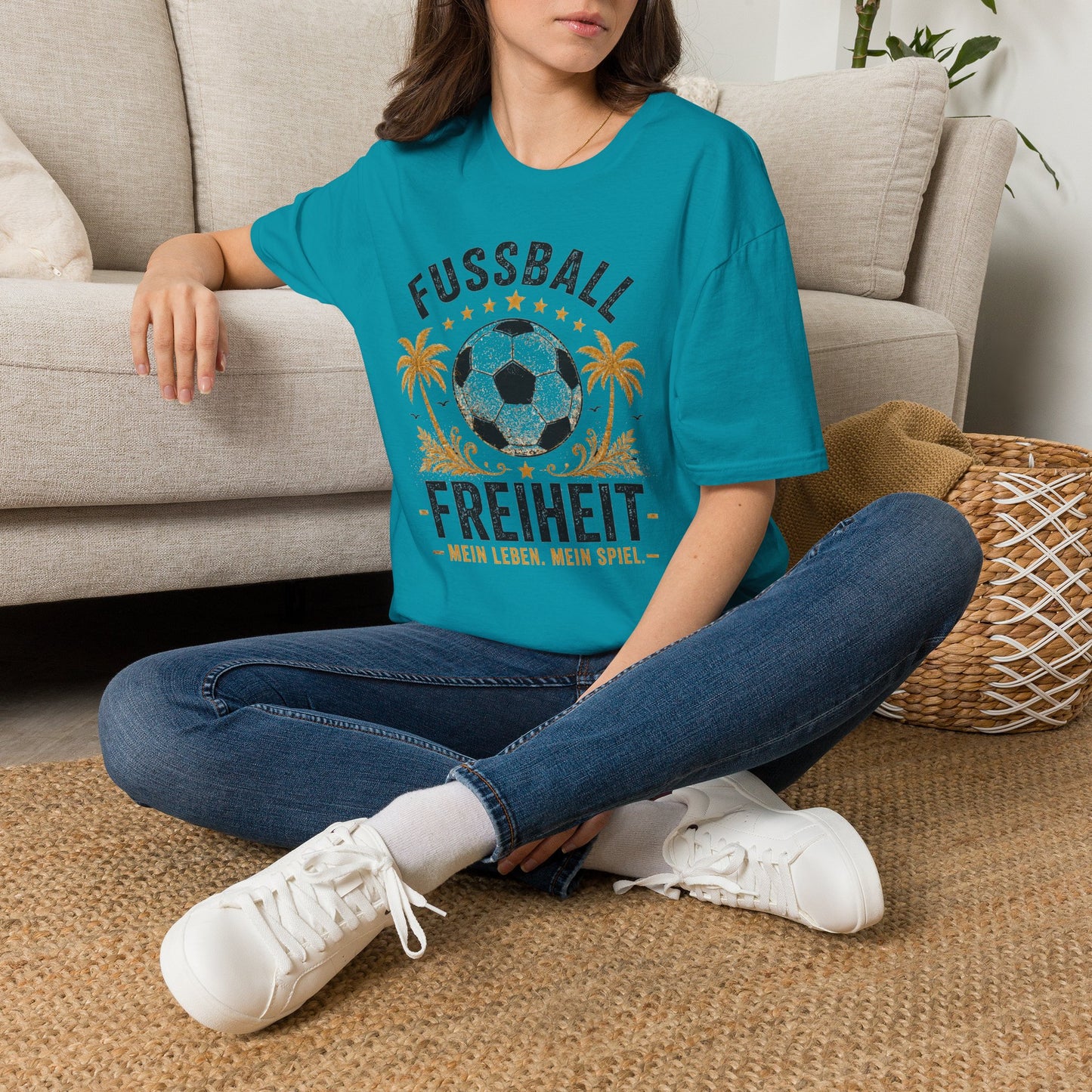 Fußball Freiheit Shirt – Vintage Fußball & Beach Lifestyle T-Shirt | Mein Leben. Mein Spiel