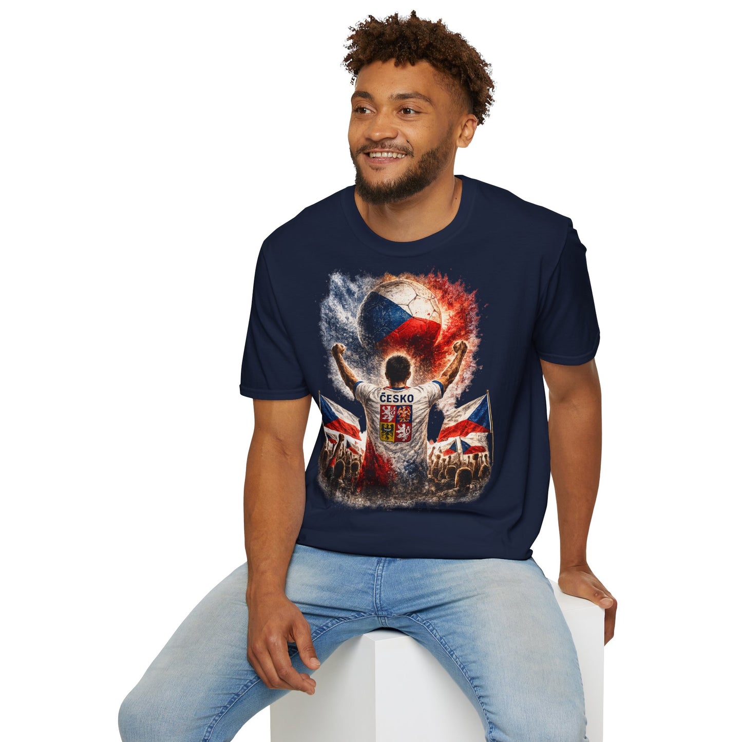 Tschechien Fußball Fan T-Shirt | Tschechien Supporter Shirt | Czech Republic Fan Design | Fußball Fanartikel | Geschenk für Tschechien Fans