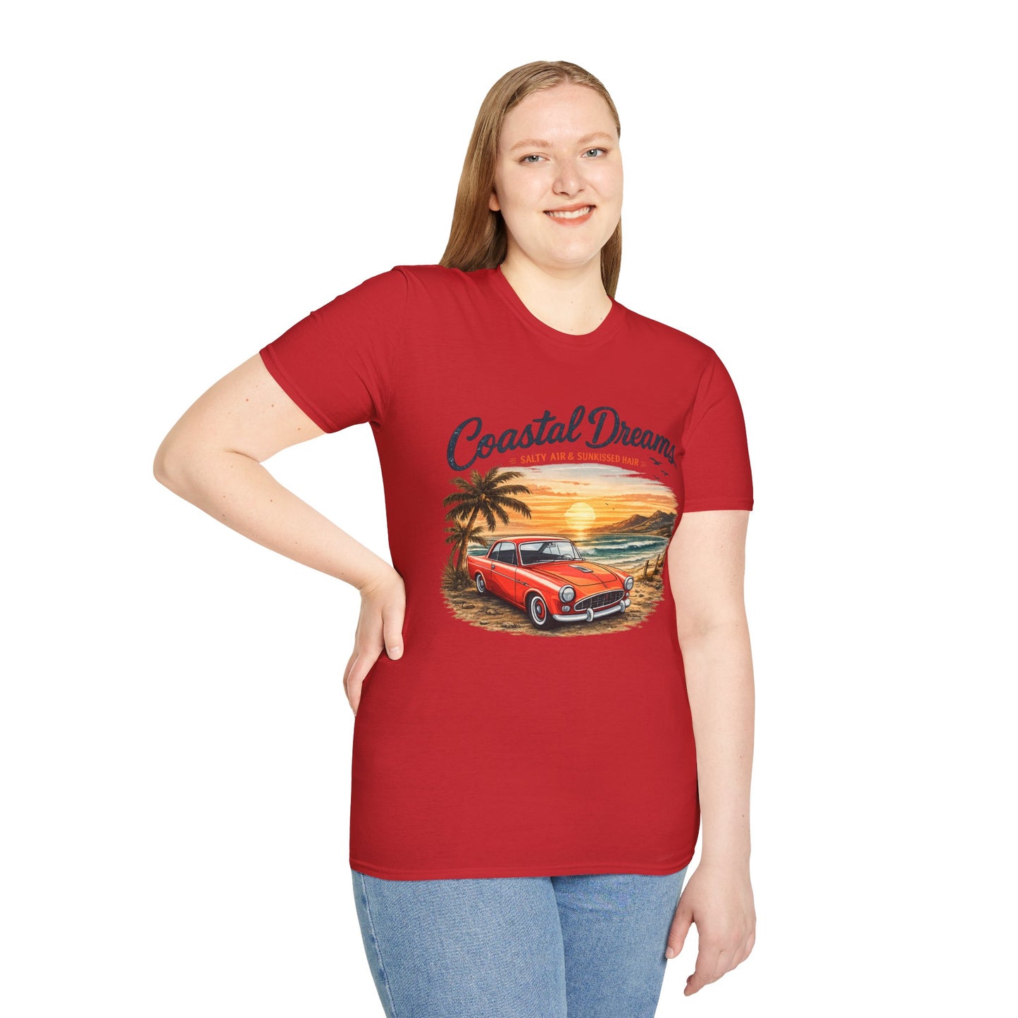 Coastal Dreams T-Shirt – Salzige Luft & Sonnengeküsstes Haar | Vintage Oldtimer Strand Motiv