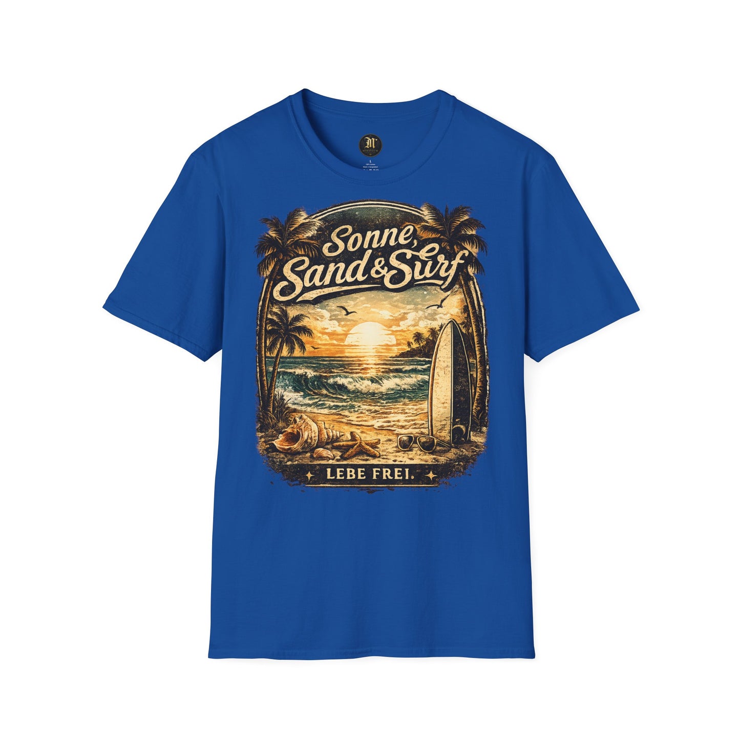🌴 Sonne, Sand & Surf T-Shirt – Lebe Frei | Vintage Beach Lifestyle Design