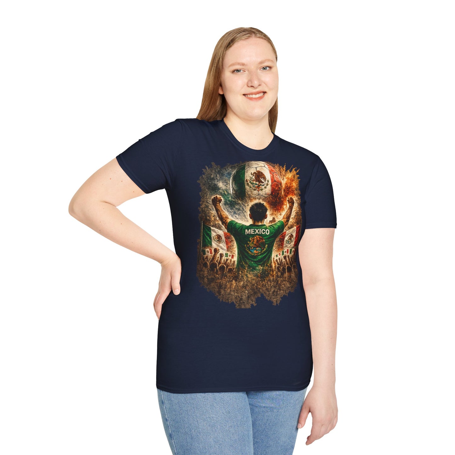 Mexiko Fußball Fan T-Shirt | Mexiko Supporter Shirt | Mexico Fan Design | Fußball Fanartikel | Geschenk für Mexiko Fans