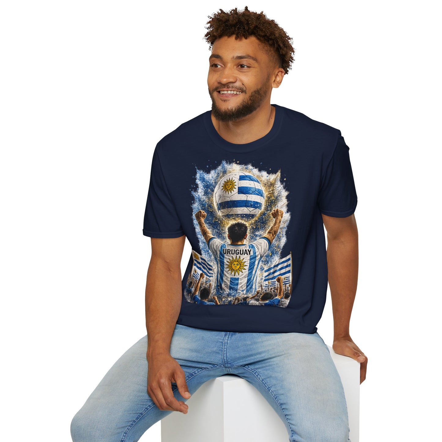 Uruguay Fußball Fan T-Shirt | Uruguay Supporter Shirt | Uruguay Fan Design | Fußball Fanartikel | Geschenk für Uruguay Fans