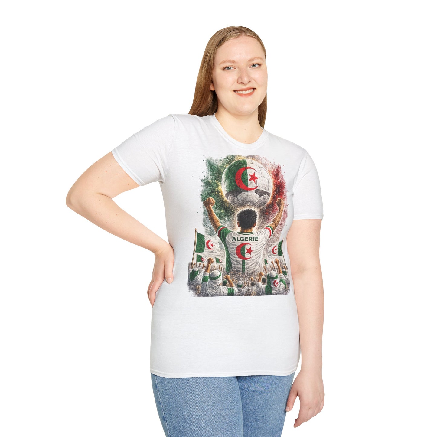 Algerien Fußball Fan T-Shirt | Algerien Supporter Shirt | Algeria Fan Design | Fußball Fanartikel | Geschenk für Algerien Fans