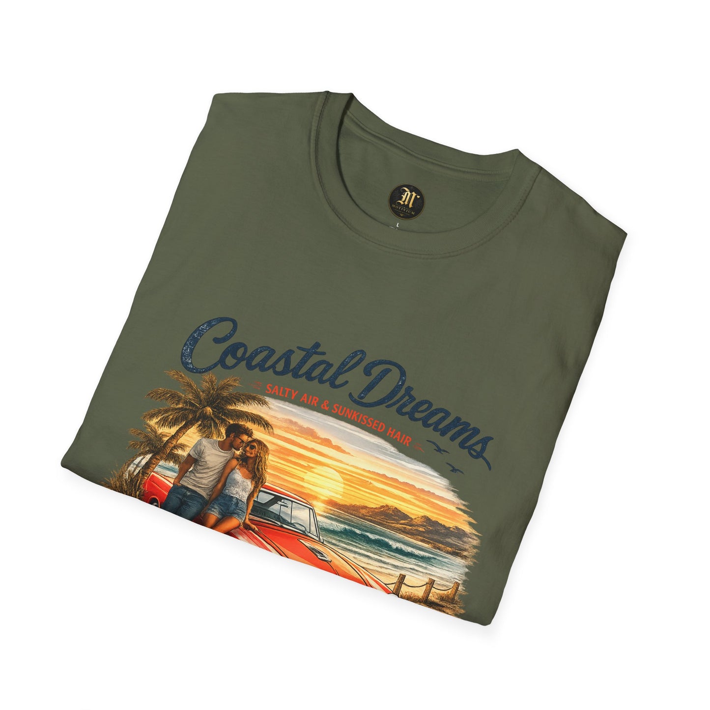 Coastal Dreams T-Shirt – Salty Air & Sunkissed Hair | Vintage Strand Oldtimer Paar Design | Sommer Shirt