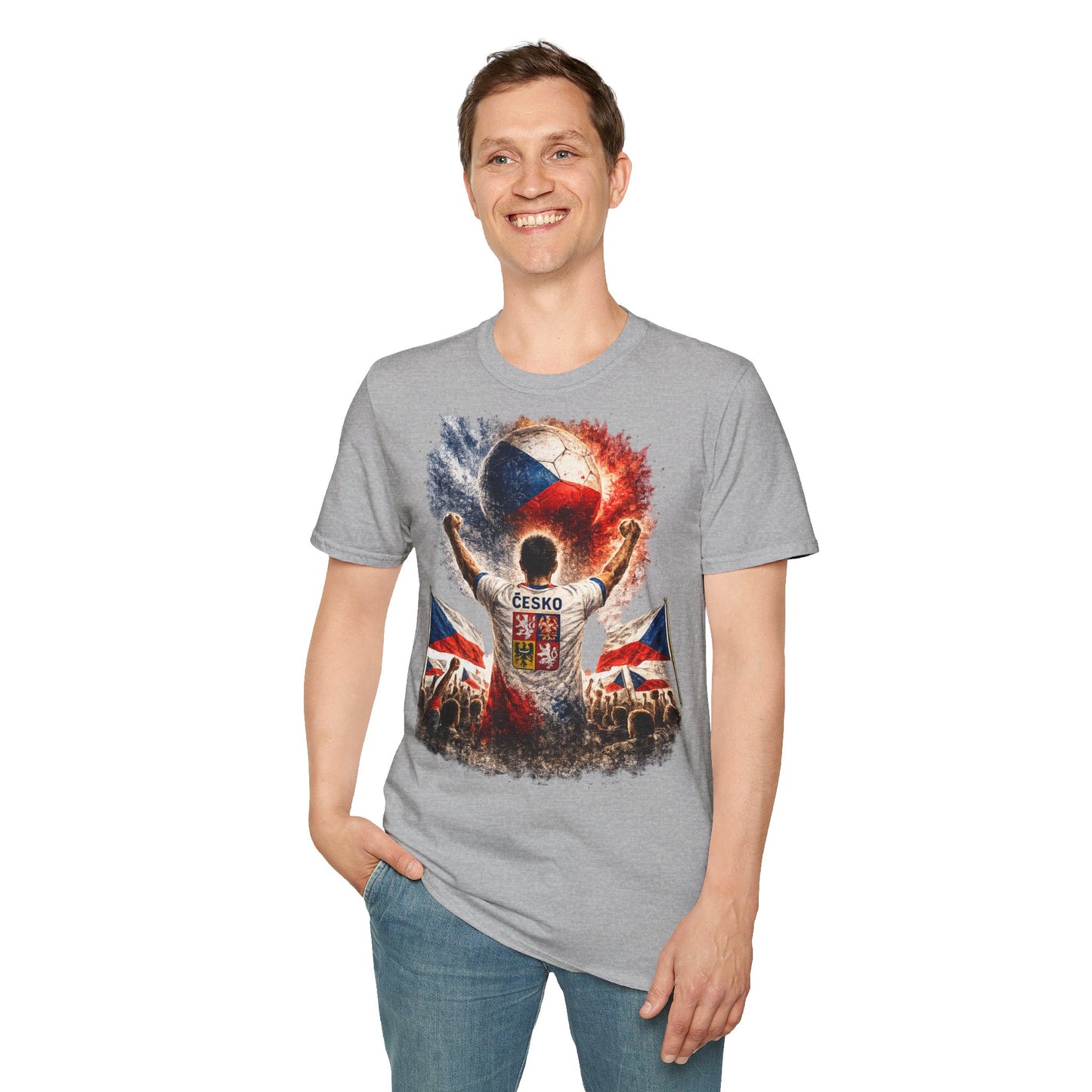 Tschechien Fußball Fan T-Shirt | Tschechien Supporter Shirt | Czech Republic Fan Design | Fußball Fanartikel | Geschenk für Tschechien Fans