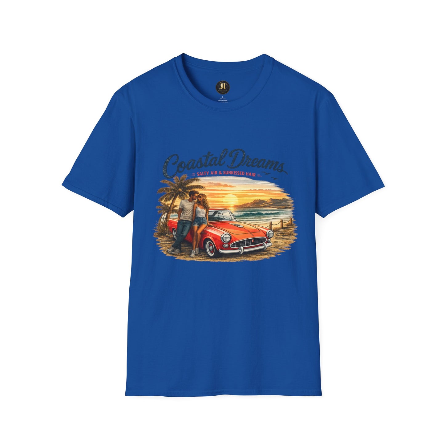 Coastal Dreams T-Shirt – Salty Air & Sunkissed Hair | Vintage Strand Oldtimer Paar Design | Sommer Shirt