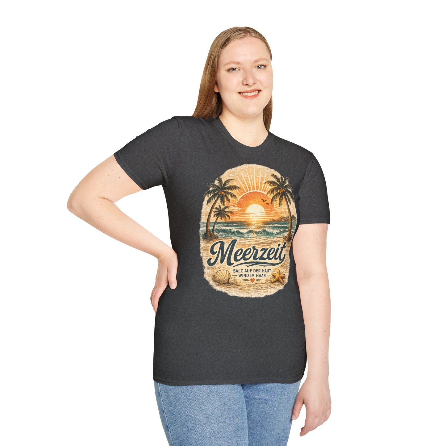 Meerzeit T-Shirt – Salz auf der Haut, Wind im Haar | Vintage Strand Shirt | Sommer Urlaub Meer Geschenk