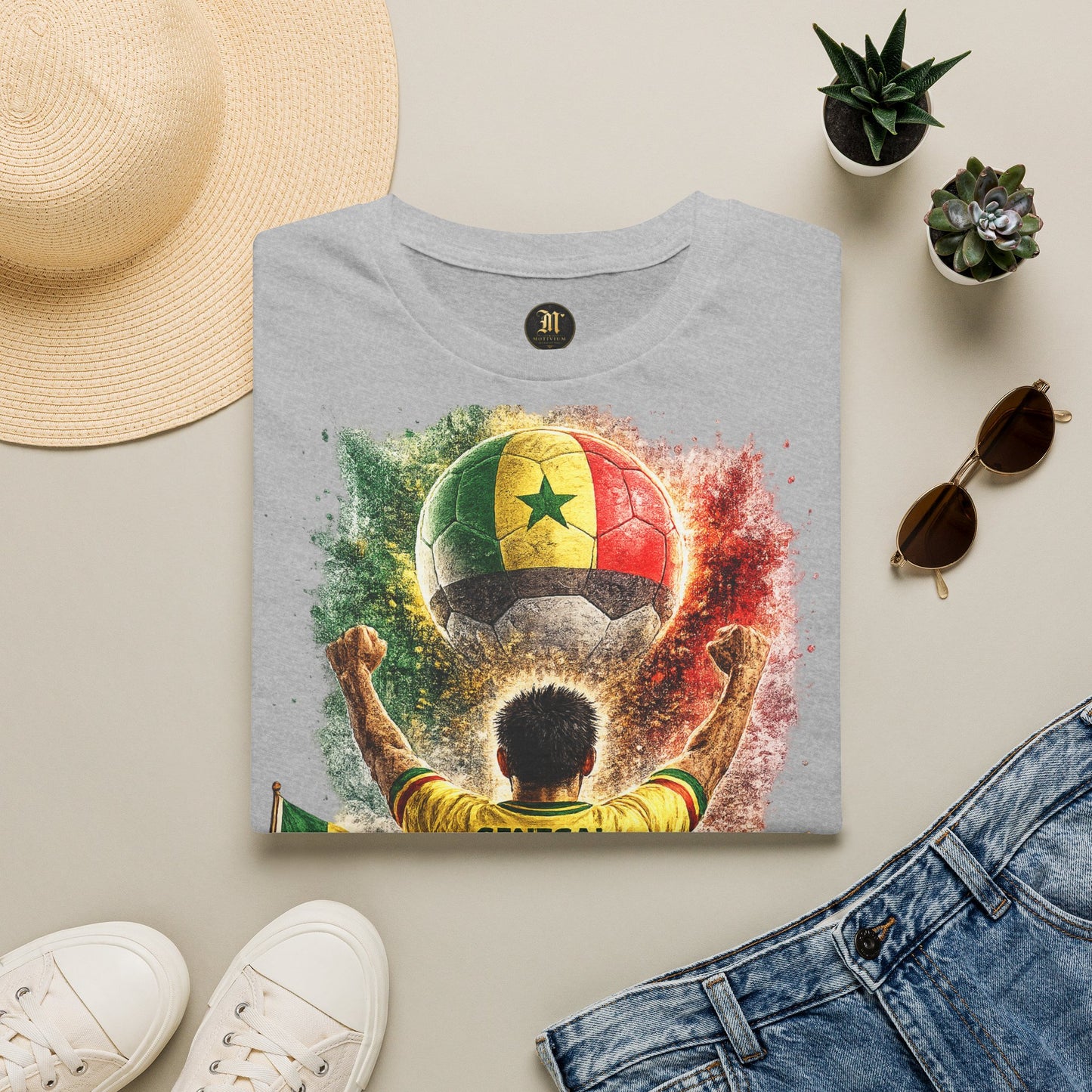 Senegal Fußball Fan T-Shirt | Senegal Supporter Shirt | Senegal Fan Design | Fußball Fanartikel | Geschenk für Senegal Fans