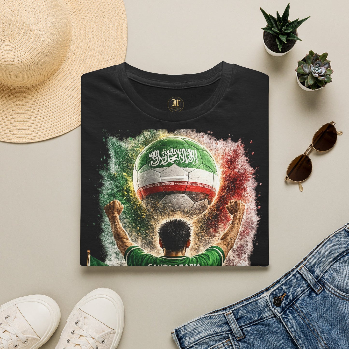 Saudi-Arabien Fußball Fan T-Shirt | Saudi Arabia Supporter Shirt | Saudi Arabia Fan Design | Fußball Fanartikel | Geschenk für Saudi-Arabien Fans