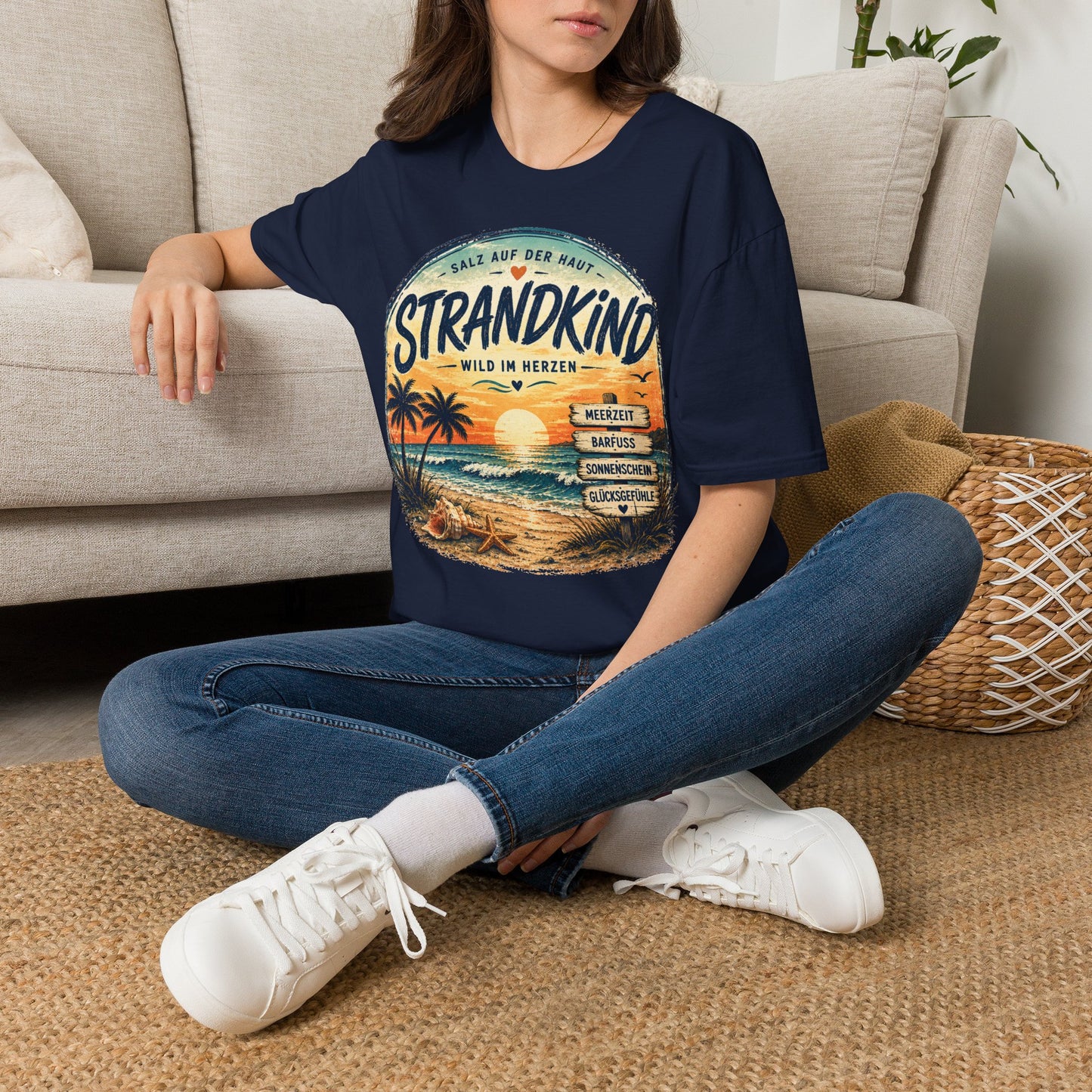 Strandkind T-Shirt – Salz auf der Haut, Wild im Herzen | Sommer & Meer Motiv