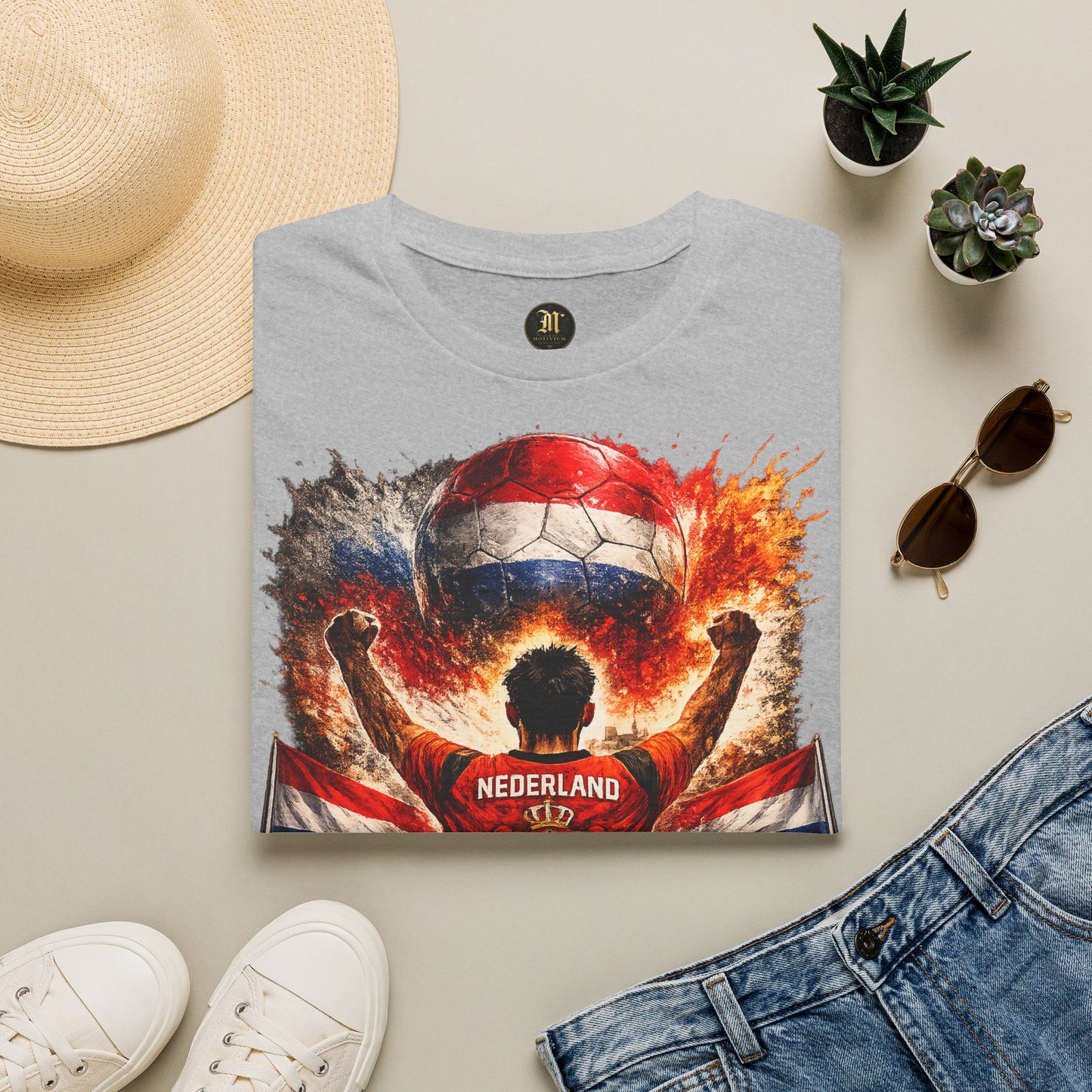 Niederlande Fußball Fan T-Shirt – Holland Flagge Supporter Design | Fußball Fanartikel | Geschenk für Fußballfans