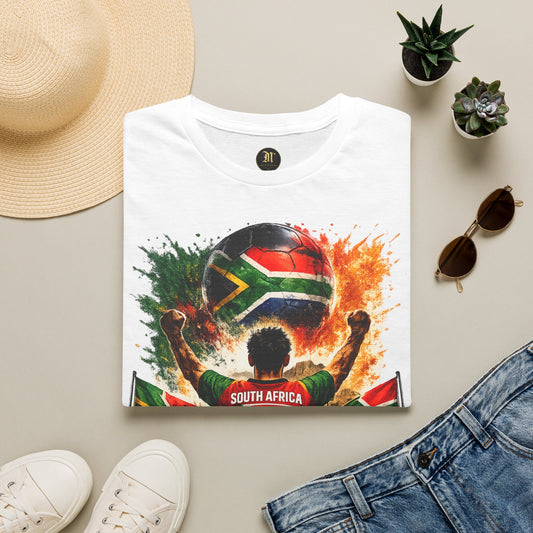 Südafrika Fußball Fan T-Shirt – Südafrika Flagge Supporter Design | Fußball Fanartikel | Geschenk für Fußballfans