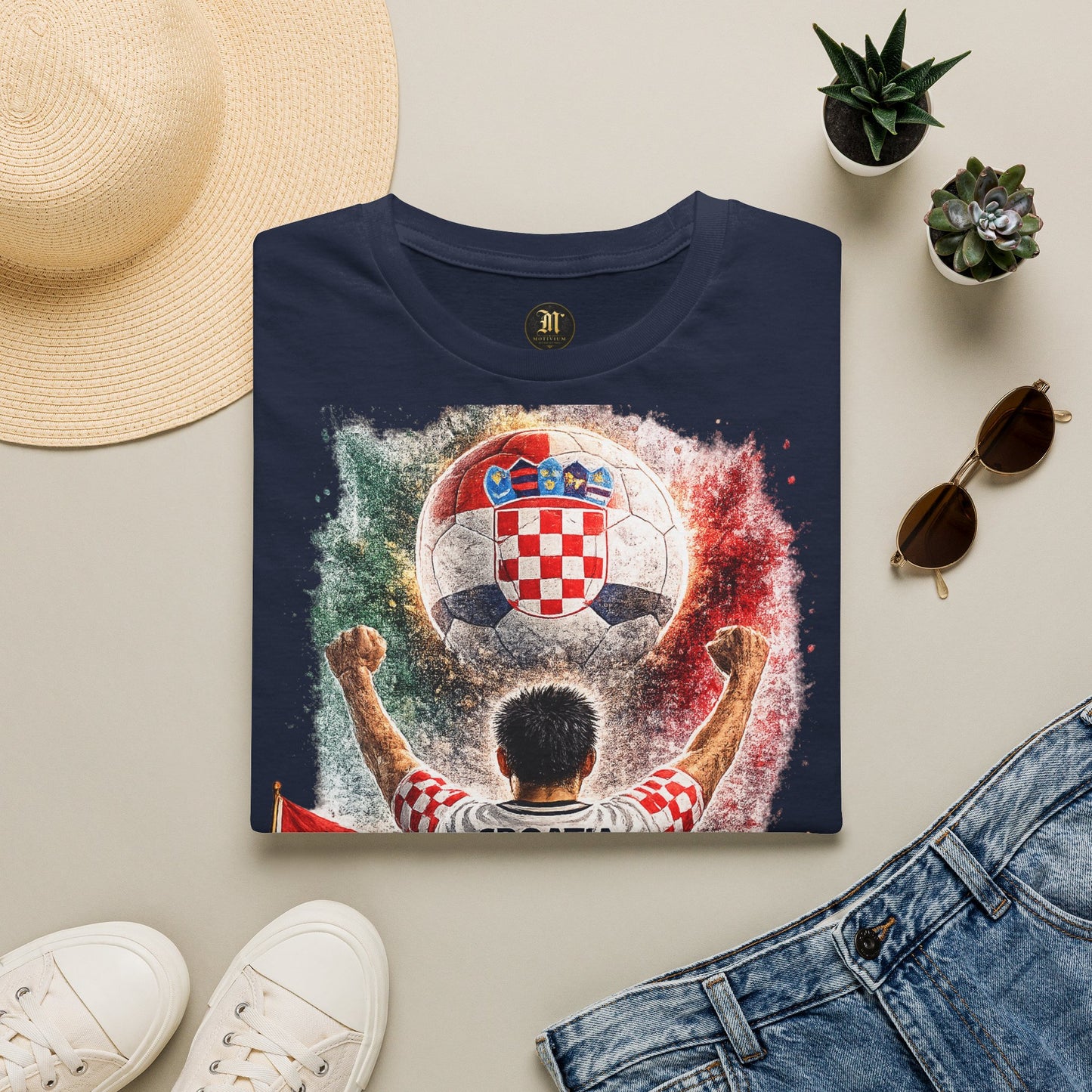 Kroatien Fußball Fan T-Shirt | Kroatien Supporter Shirt | Croatia Fan Design | Fußball Fanartikel | Geschenk für Kroatien Fans