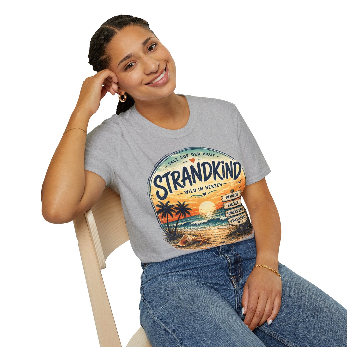Strandkind T-Shirt – Salz auf der Haut, Wild im Herzen | Sommer & Meer Motiv