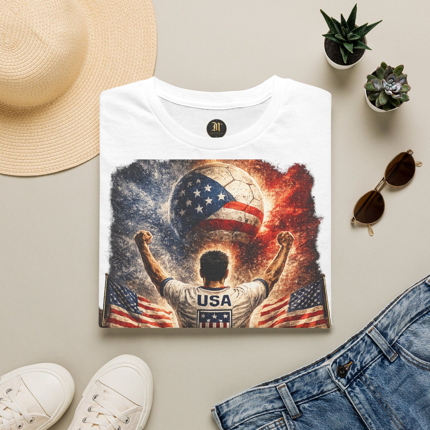 USA Fußball Fan T-Shirt | USA Supporter Shirt | United States Fan Design | Fußball Fanartikel | Geschenk für USA Fans