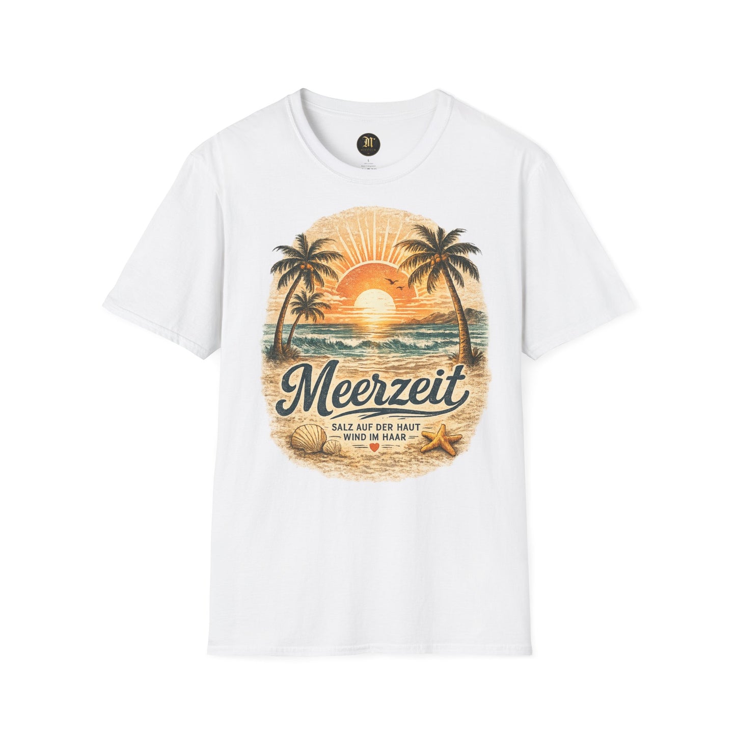 Meerzeit T-Shirt – Salz auf der Haut, Wind im Haar | Vintage Strand Shirt | Sommer Urlaub Meer Geschenk