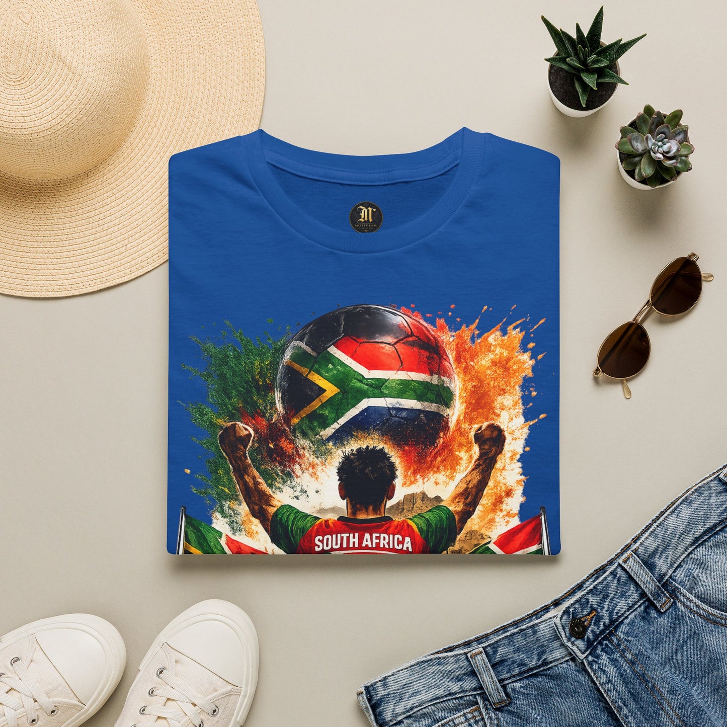 Südafrika Fußball Fan T-Shirt – Südafrika Flagge Supporter Design | Fußball Fanartikel | Geschenk für Fußballfans