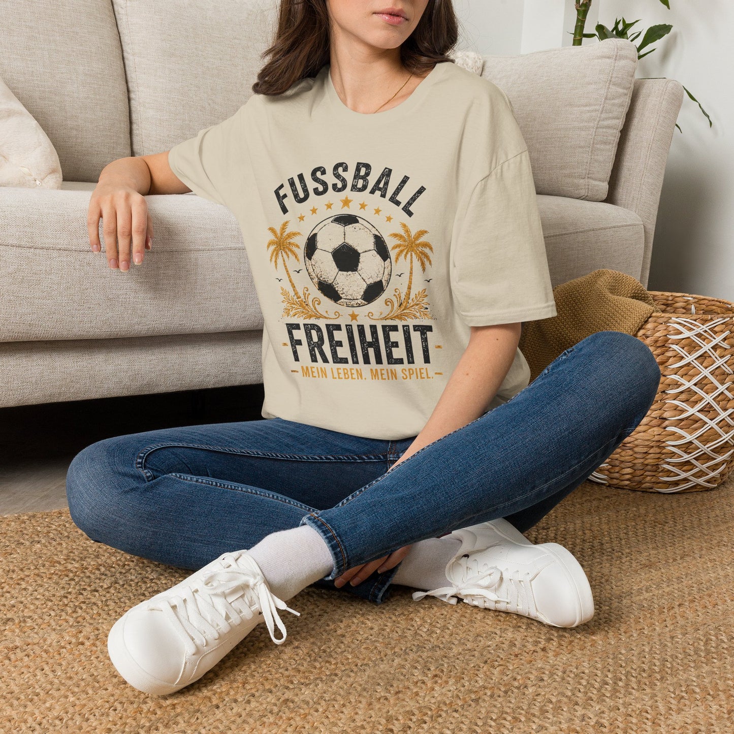Fußball Freiheit Shirt – Vintage Fußball & Beach Lifestyle T-Shirt | Mein Leben. Mein Spiel