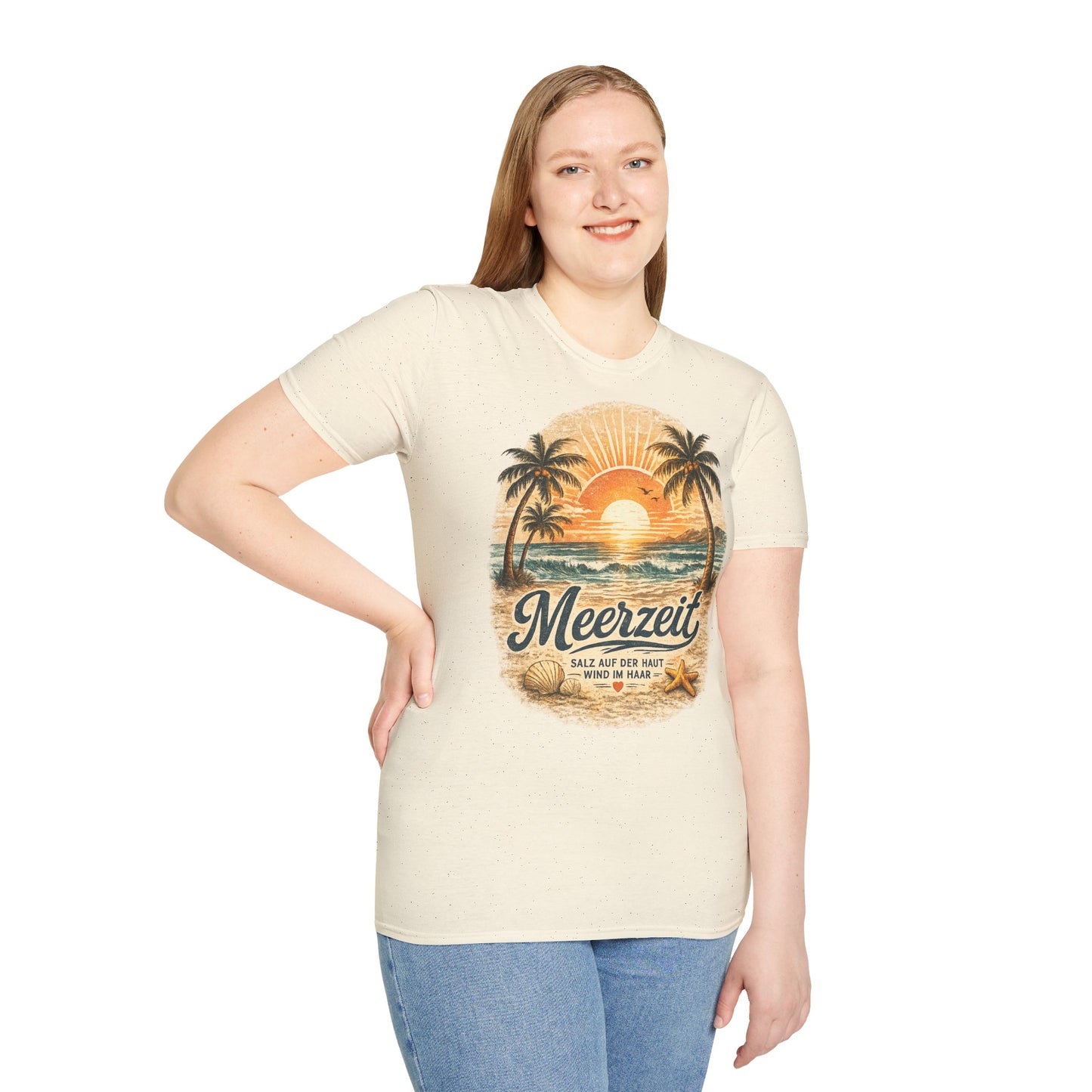 Meerzeit T-Shirt – Salz auf der Haut, Wind im Haar | Vintage Strand Shirt | Sommer Urlaub Meer Geschenk