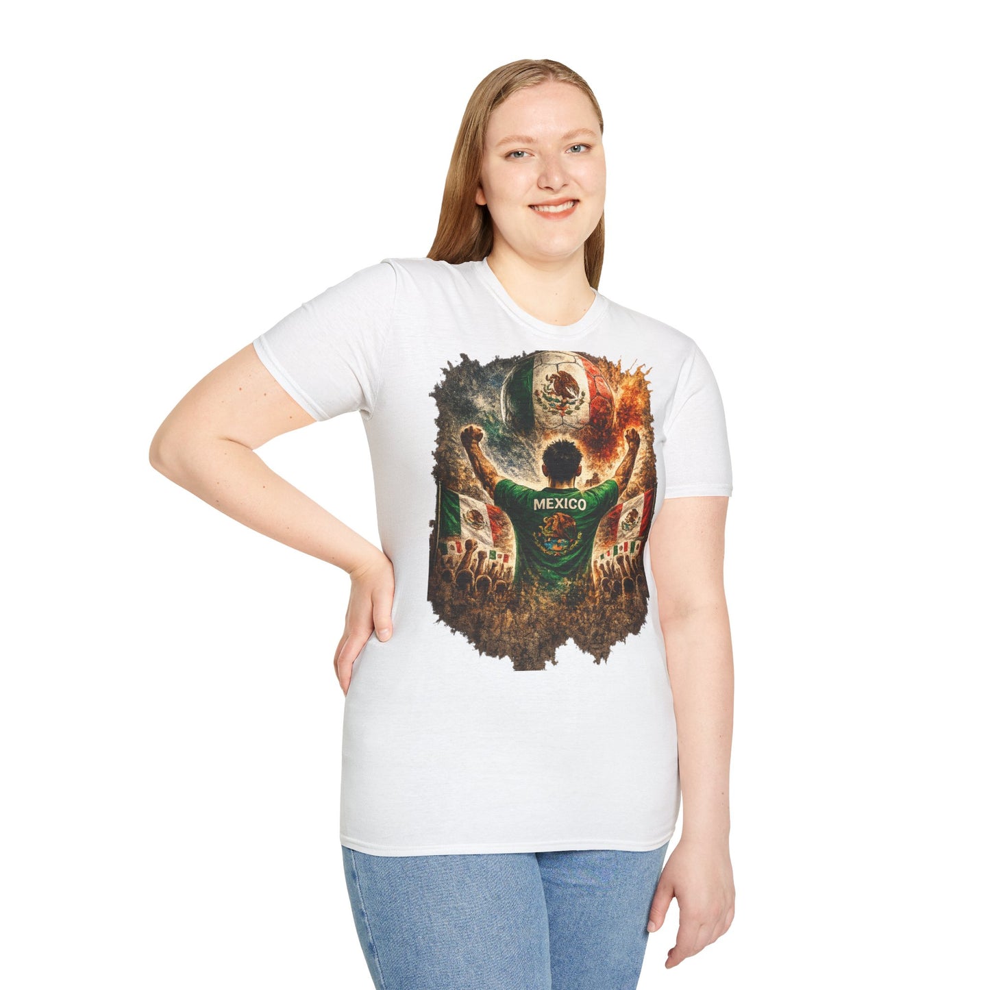 Mexiko Fußball Fan T-Shirt | Mexiko Supporter Shirt | Mexico Fan Design | Fußball Fanartikel | Geschenk für Mexiko Fans