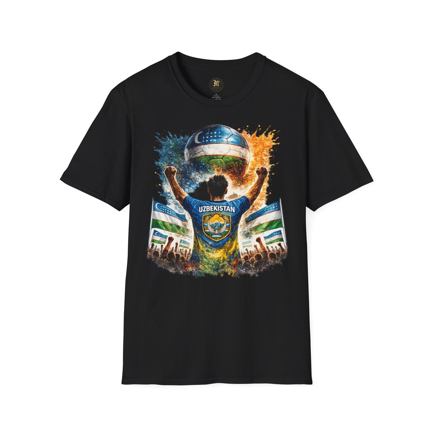 Usbekistan Fußball Fan T-Shirt – Usbekistan Flagge Supporter Design | Fußball Fanartikel | Geschenk für Fußballfans