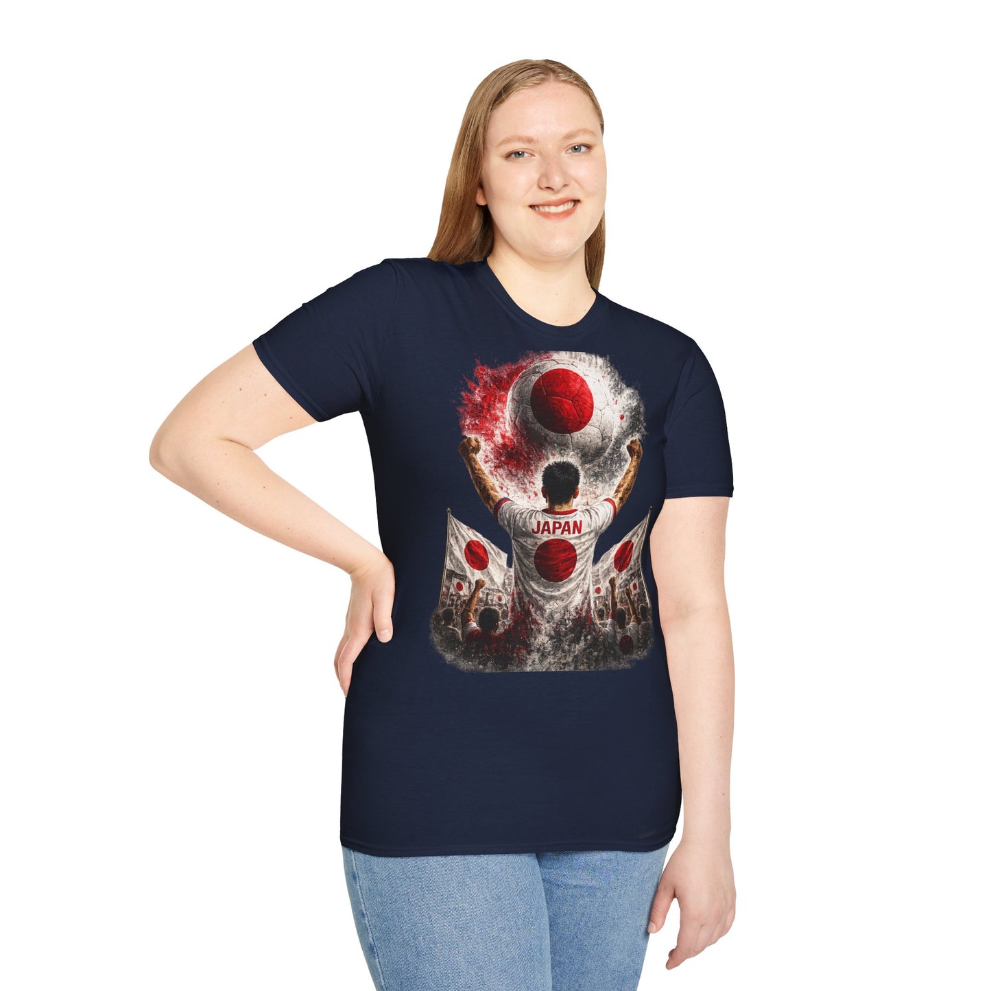 Japan Fußball Fan T-Shirt | Japan Supporter Shirt | Japan Fan Design | Fußball Fanartikel | Geschenk für Japan Fans