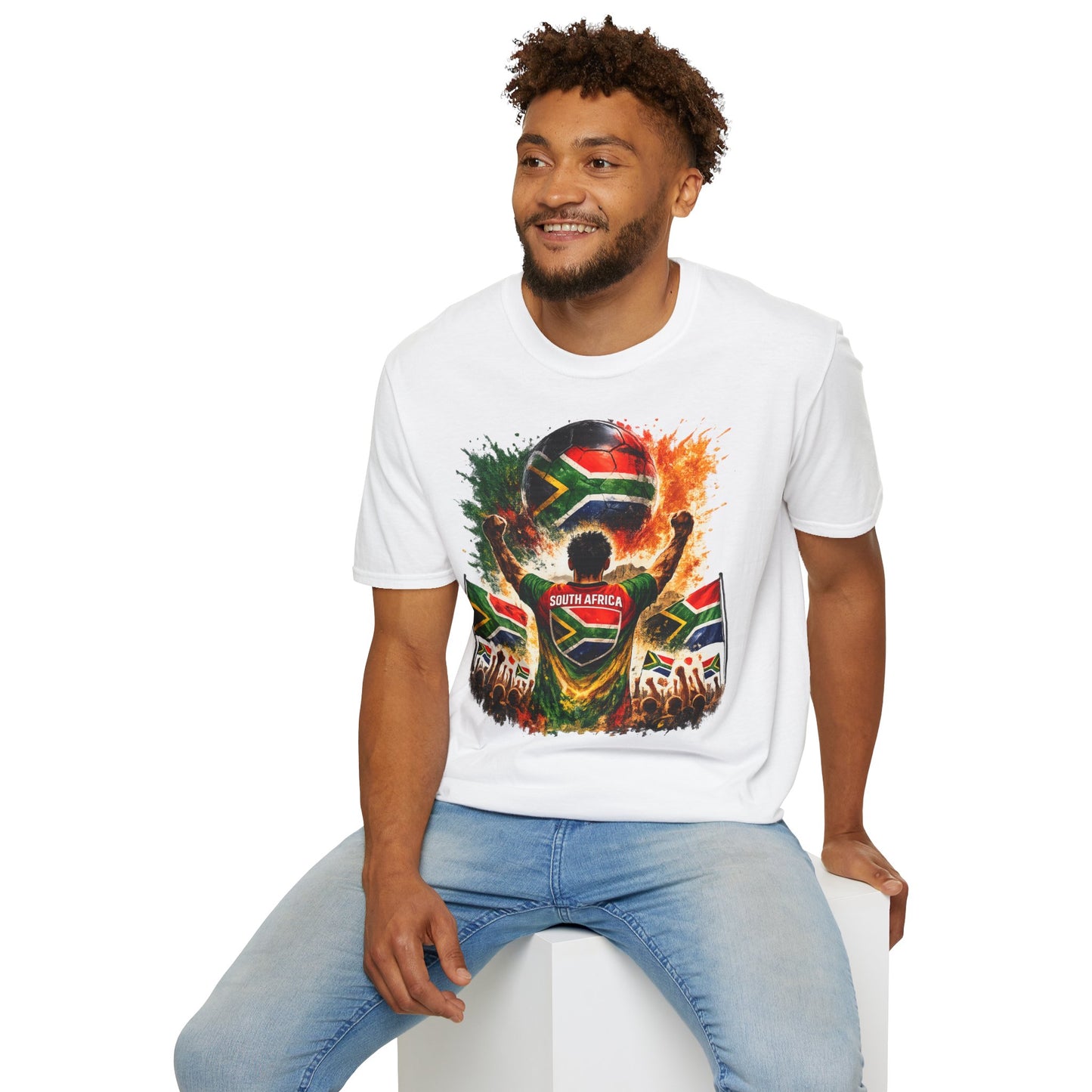 Südafrika Fußball Fan T-Shirt – Südafrika Flagge Supporter Design | Fußball Fanartikel | Geschenk für Fußballfans