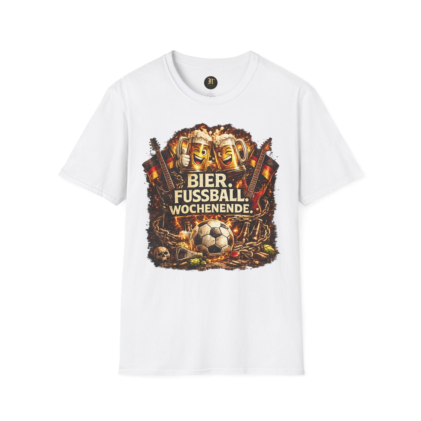 Bier. Fußball. Wochenende. | Deutschland Fan T-Shirt | Rockiger Fußball Fan Look