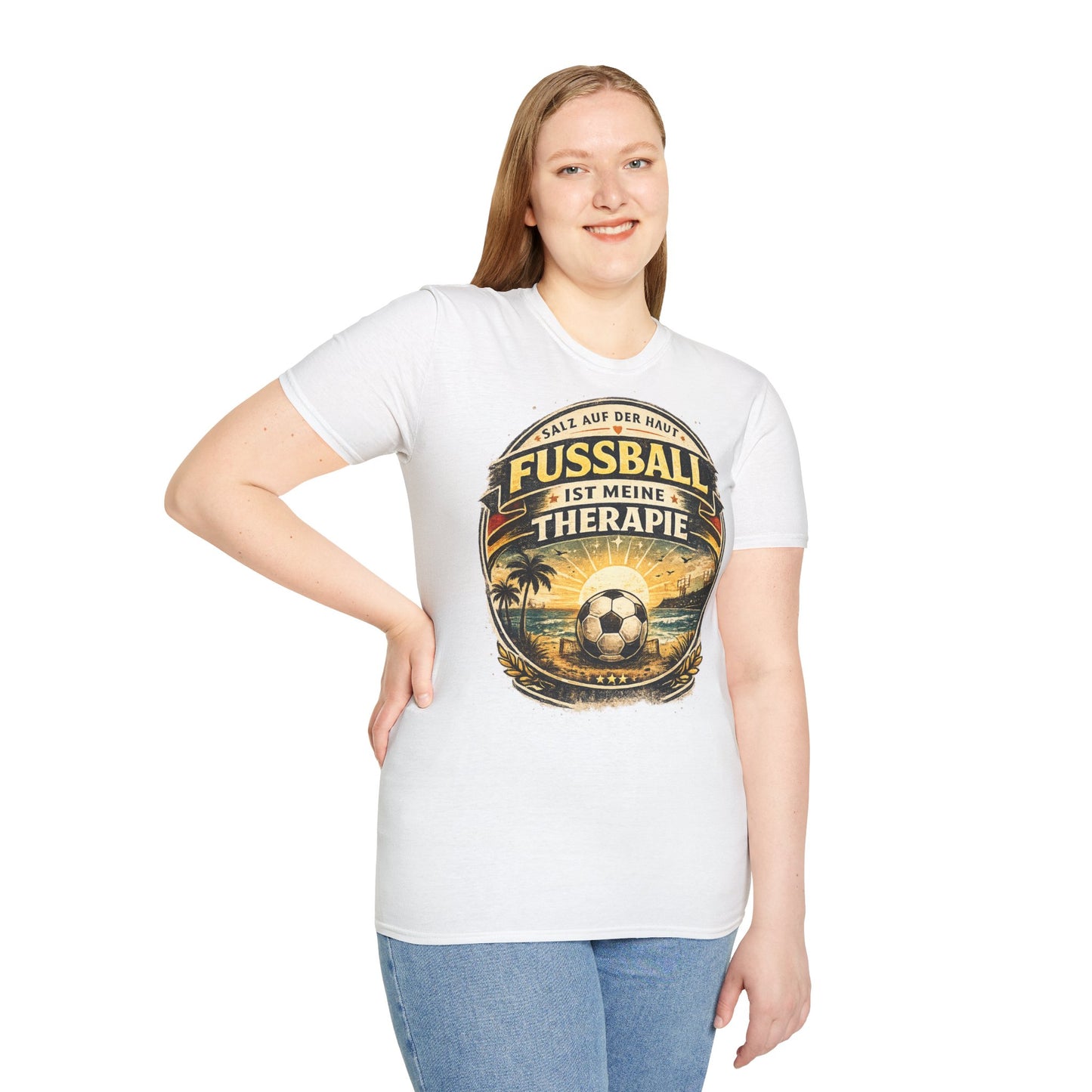 Fußball ist meine Therapie Shirt | Vintage Fußball Sommer Beach Lifestyle T-Shirt