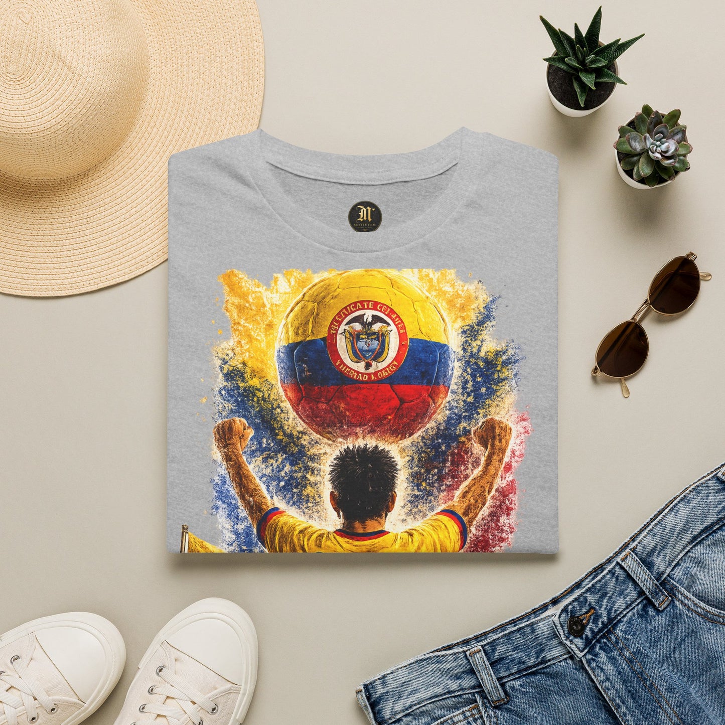 Kolumbien Fußball Fan T-Shirt | Kolumbien Supporter Shirt | Colombia Fan Design | Fußball Fanartikel | Geschenk für Kolumbien Fans