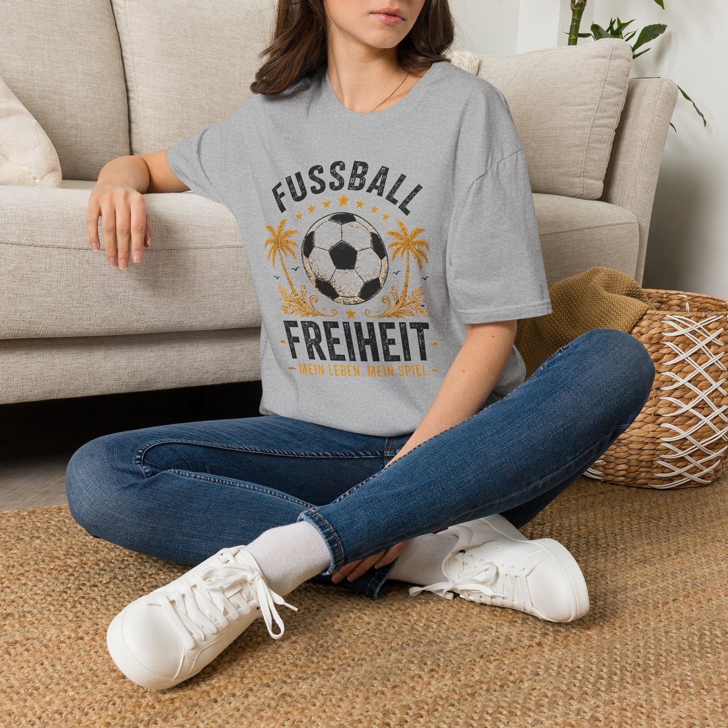 Fußball Freiheit Shirt – Vintage Fußball & Beach Lifestyle T-Shirt | Mein Leben. Mein Spiel