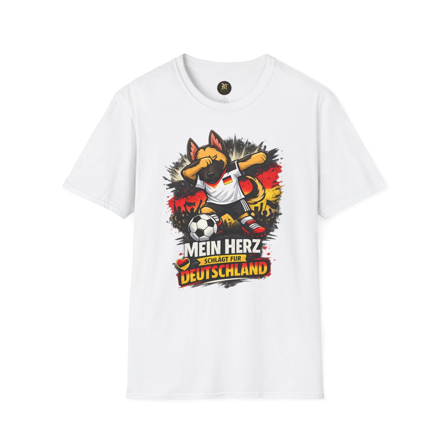 Deutschland Fußball Fan Hund T-Shirt – Schäferhund im Deutschland Trikot | Motivium