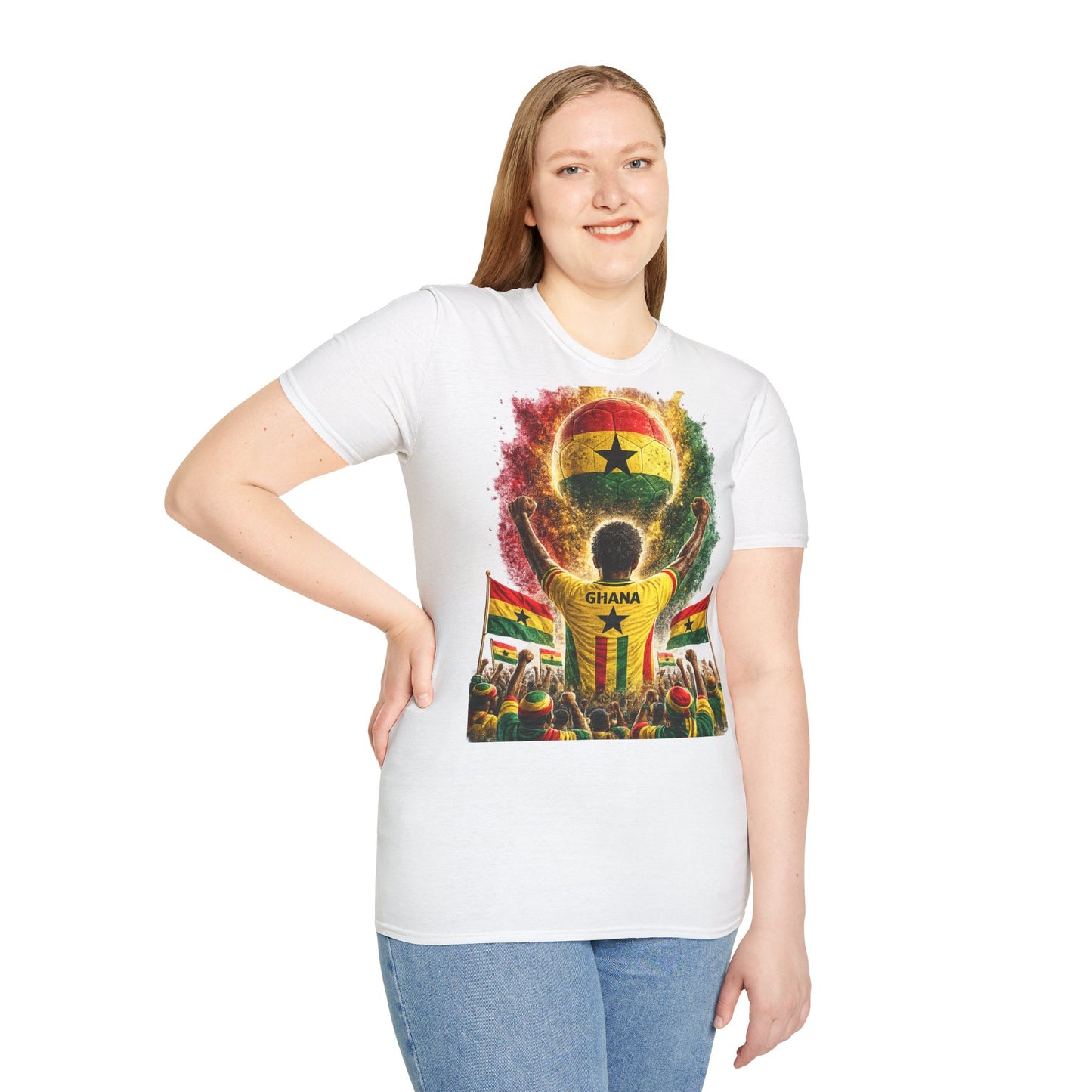 Ghana Fußball Fan T-Shirt | Ghana Supporter Shirt | Ghana Fan Design | Fußball Fanartikel | Geschenk für Ghana Fans