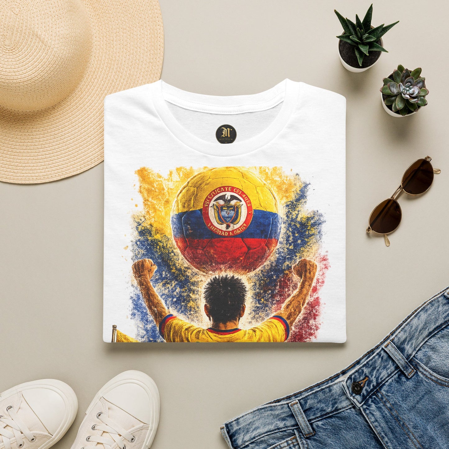 Kolumbien Fußball Fan T-Shirt | Kolumbien Supporter Shirt | Colombia Fan Design | Fußball Fanartikel | Geschenk für Kolumbien Fans