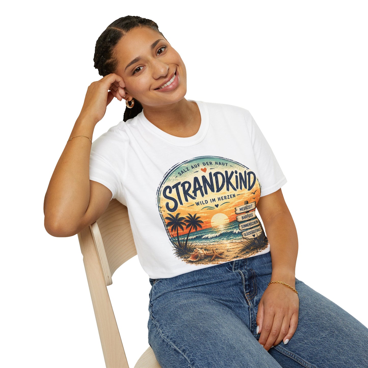 Strandkind T-Shirt – Salz auf der Haut, Wild im Herzen | Sommer & Meer Motiv