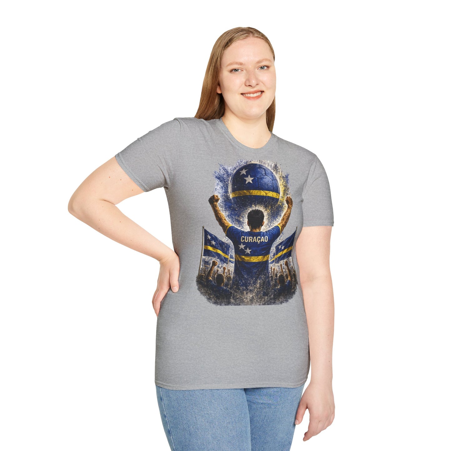 Curaçao Fußball Fan T-Shirt | Curaçao Supporter Shirt | Curacao Fan Design | Fußball Fanartikel | Geschenk für Curaçao Fans