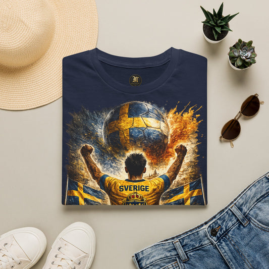 Schweden Fußball Fan T-Shirt – Schweden Flagge Supporter Design | Fußball Fanartikel | Geschenk für Fußballfans