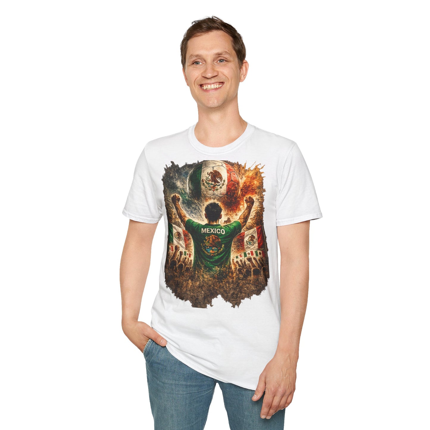Mexiko Fußball Fan T-Shirt | Mexiko Supporter Shirt | Mexico Fan Design | Fußball Fanartikel | Geschenk für Mexiko Fans